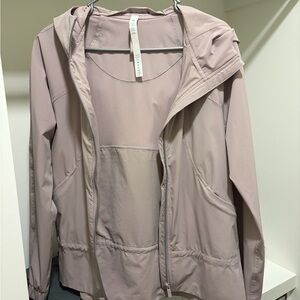 Lululemon Light Pink Hooded Rain Jacket